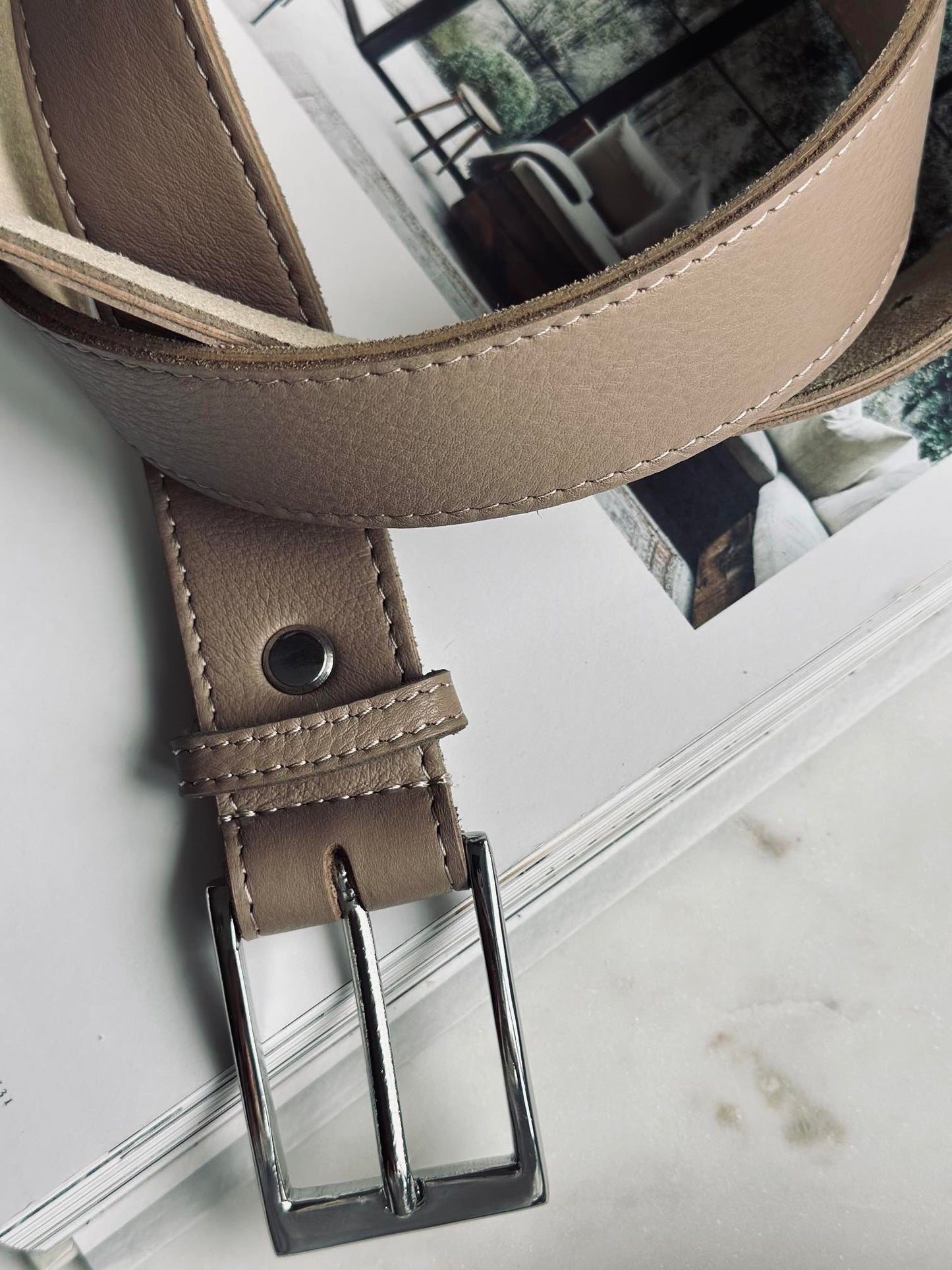 Bælte 3,5 cm - Dusty taupe