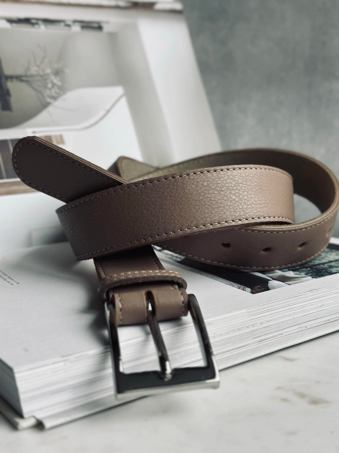 Bælte 3,5 cm - Dusty taupe