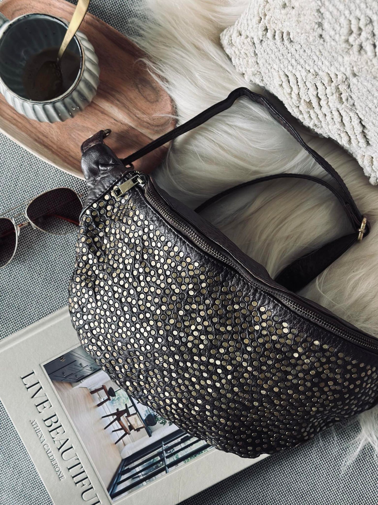 Bumbag Deluxe med nitter - Brown