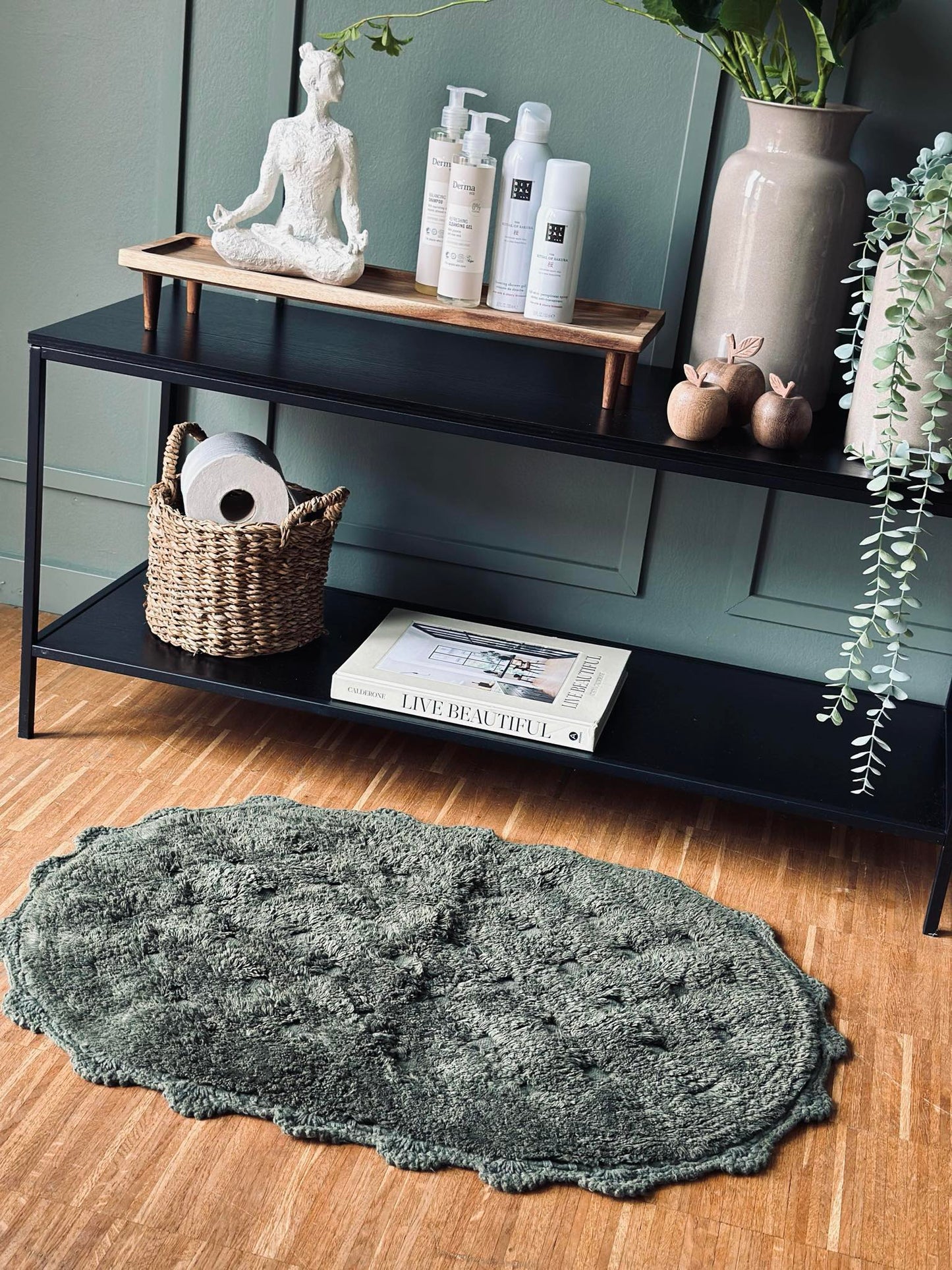 Bademåtte COTTON Oliven