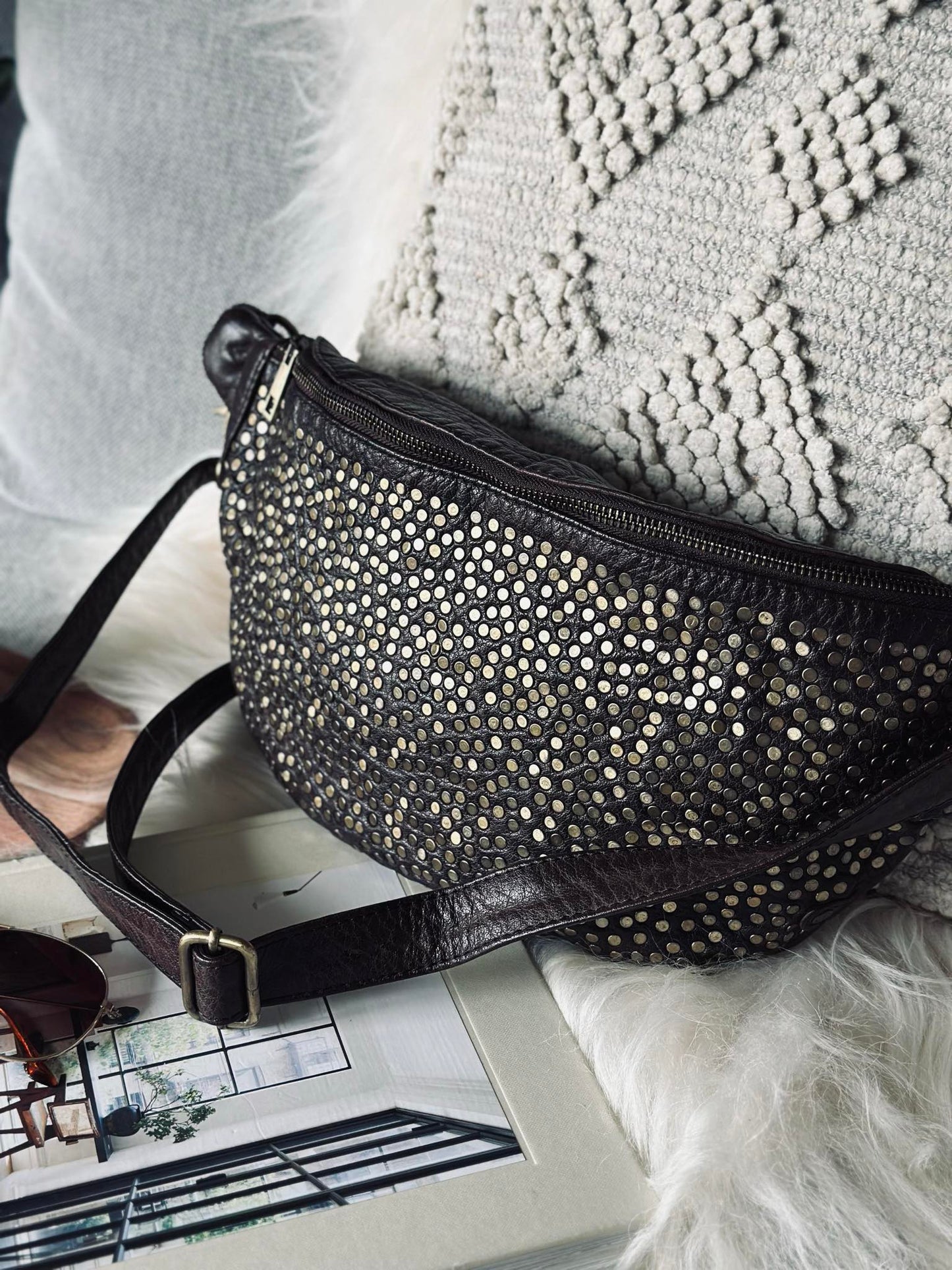 Bumbag Deluxe med nitter - Brown