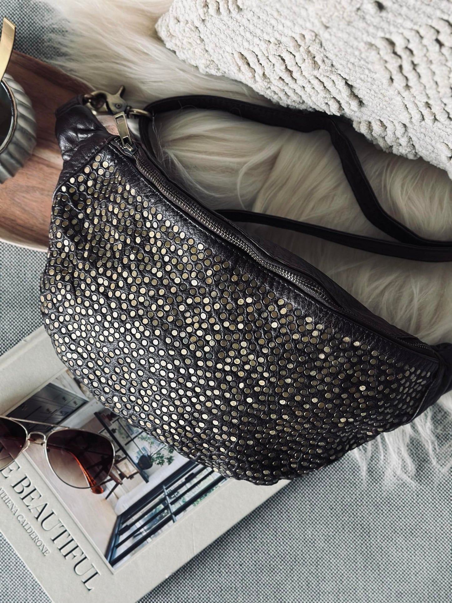 Bumbag Deluxe med nitter - Brown