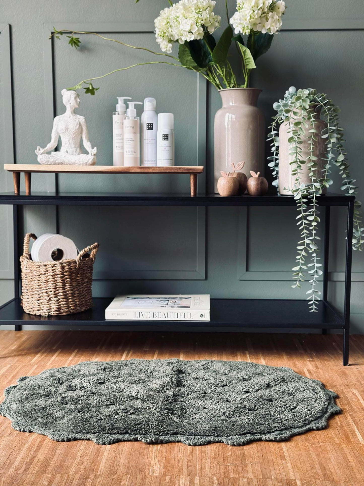 Bademåtte COTTON Oliven