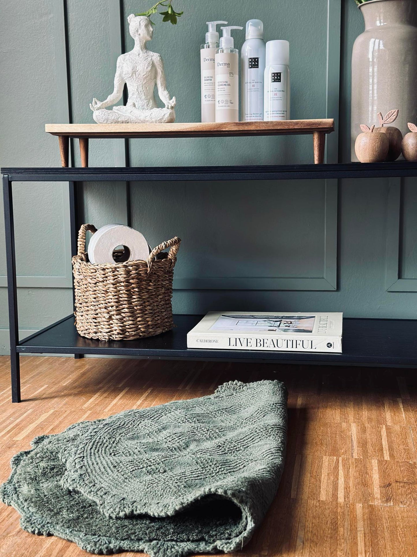 Bademåtte COTTON Oliven