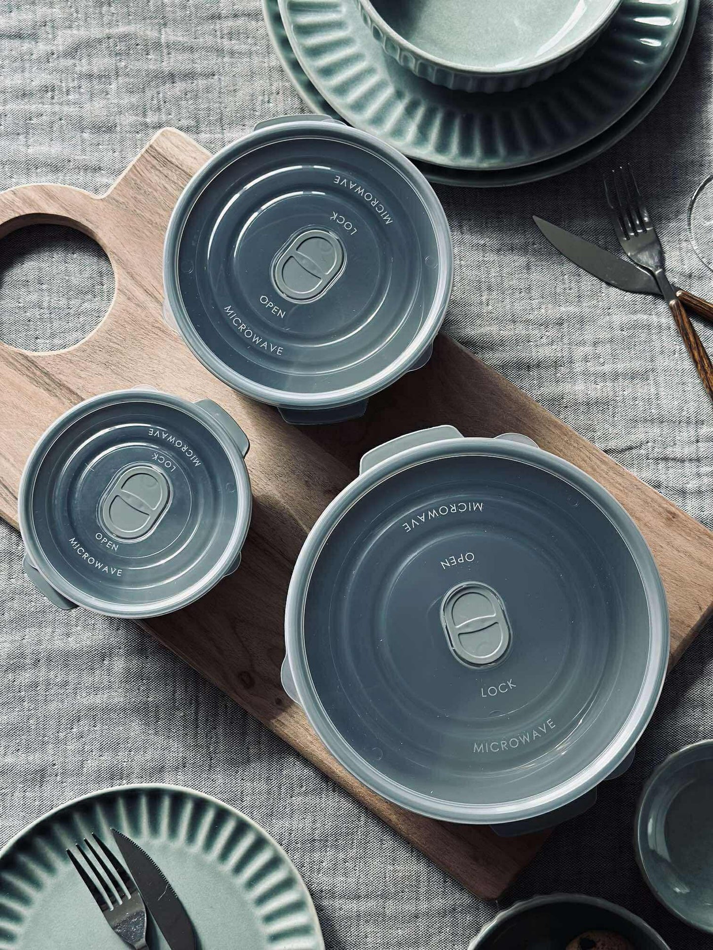 Opbevaringsbøtter - Sæt med 2 stk. Grey