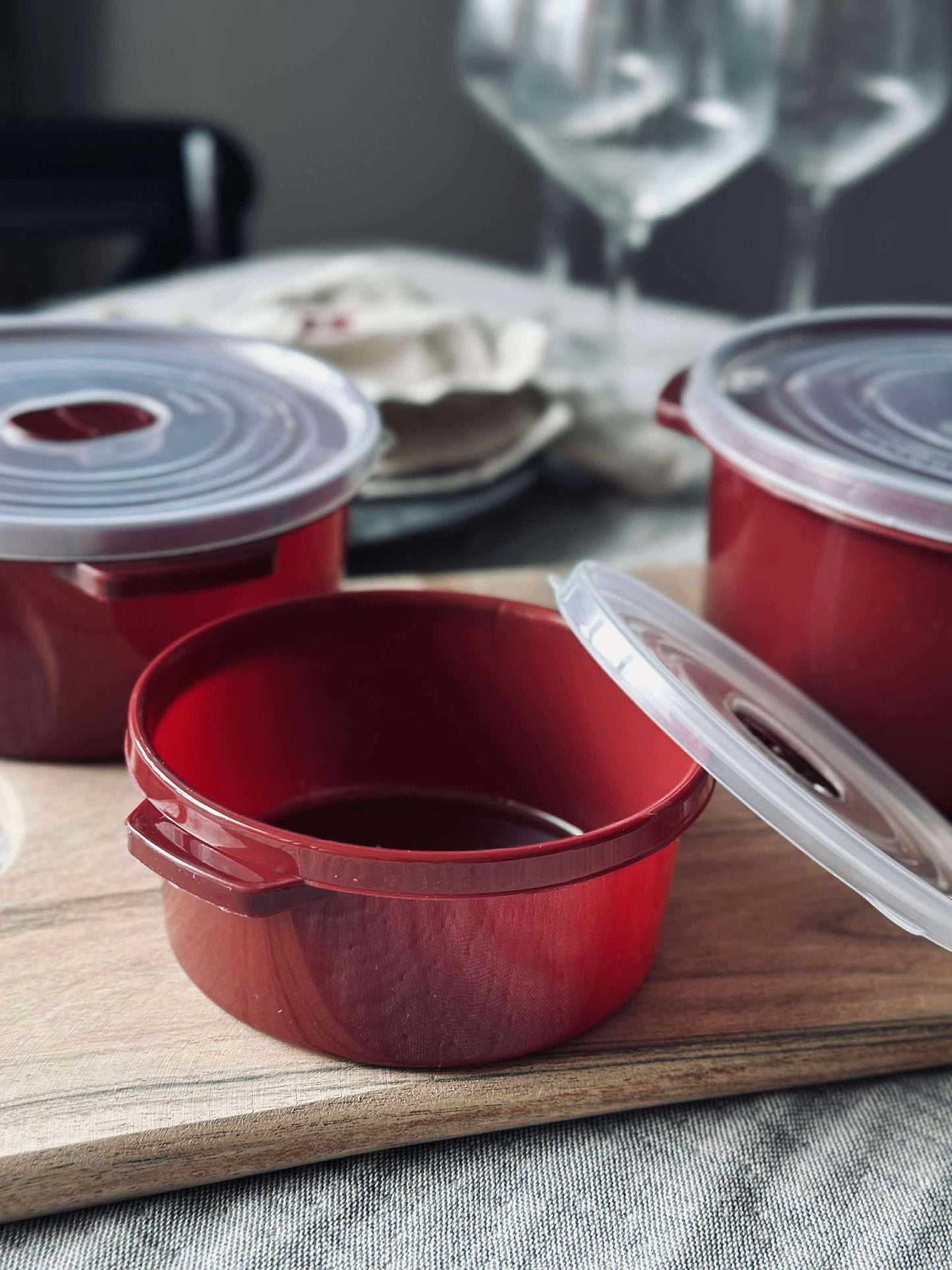 Opbevaringsbøtter - Sæt med 2 stk. Bordeaux