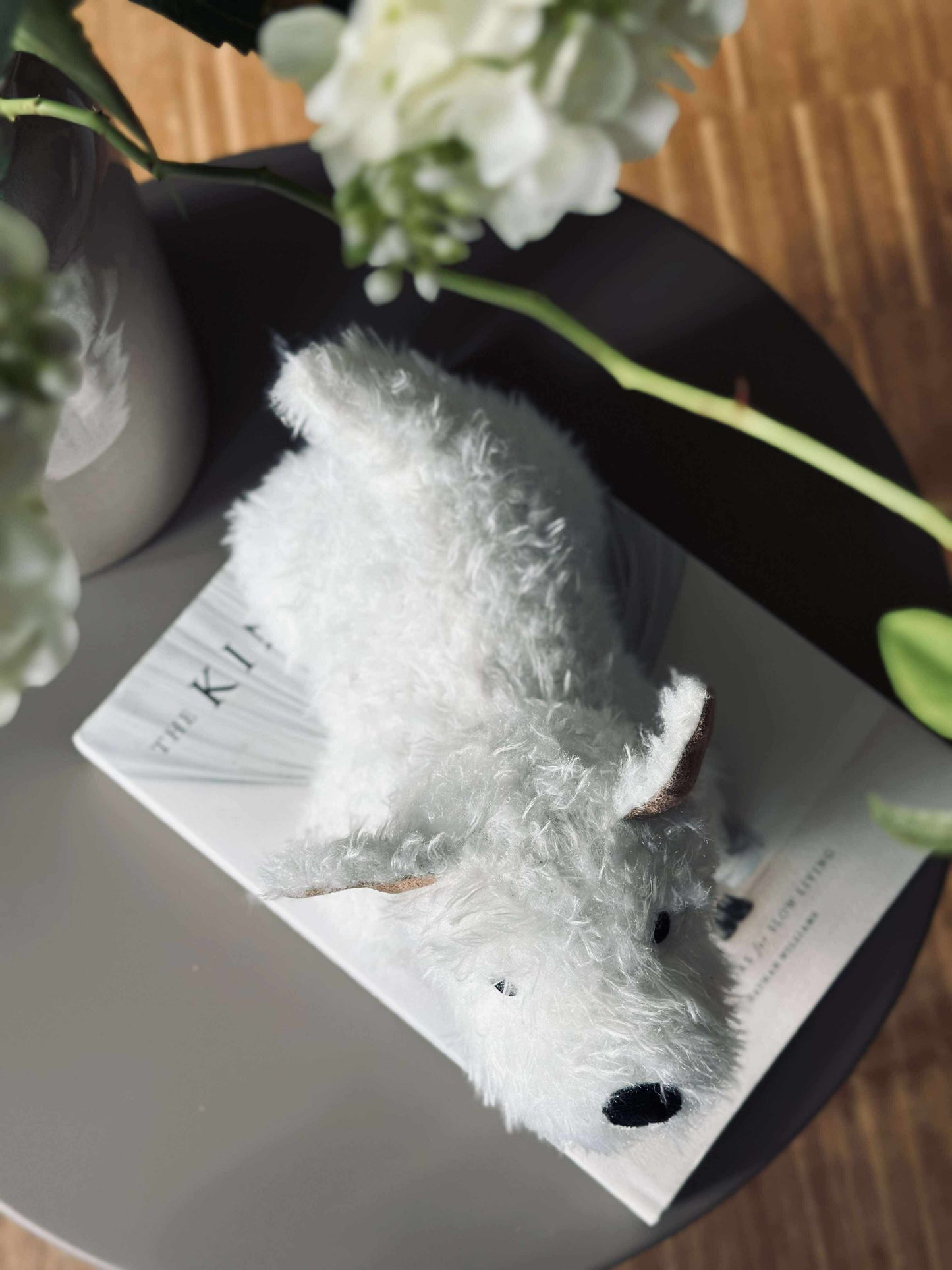 Dørstopper Plys hund - Hvid