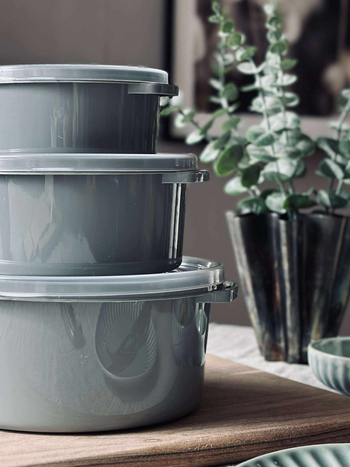 Opbevaringsbøtter - Sæt med 2 stk. Grey