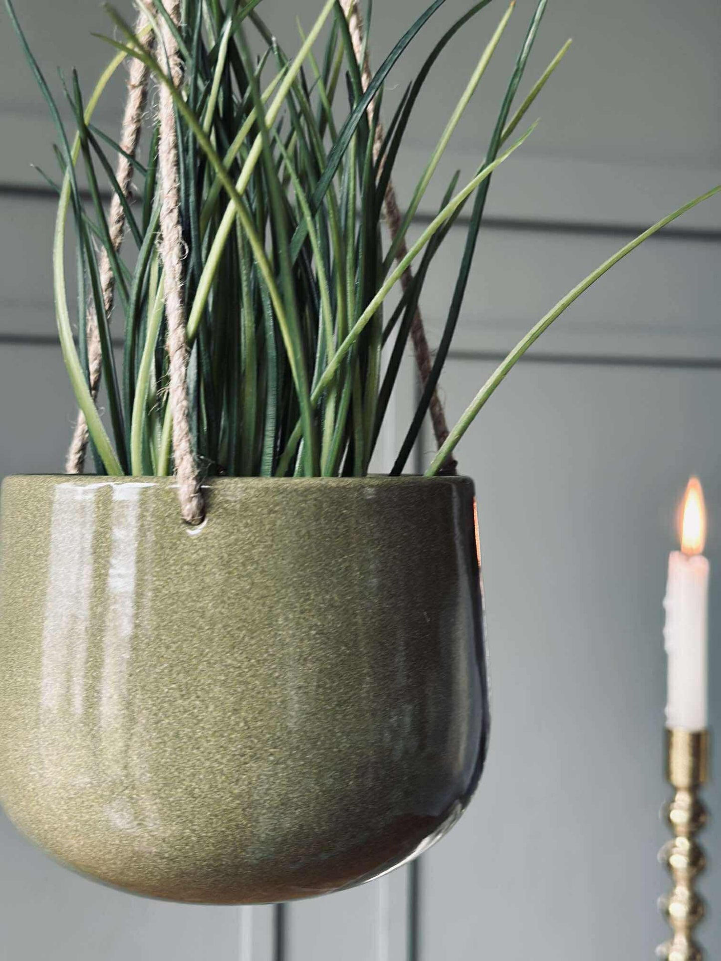 Urtepotte m. Ophæng Grøn  - Flere størrelser