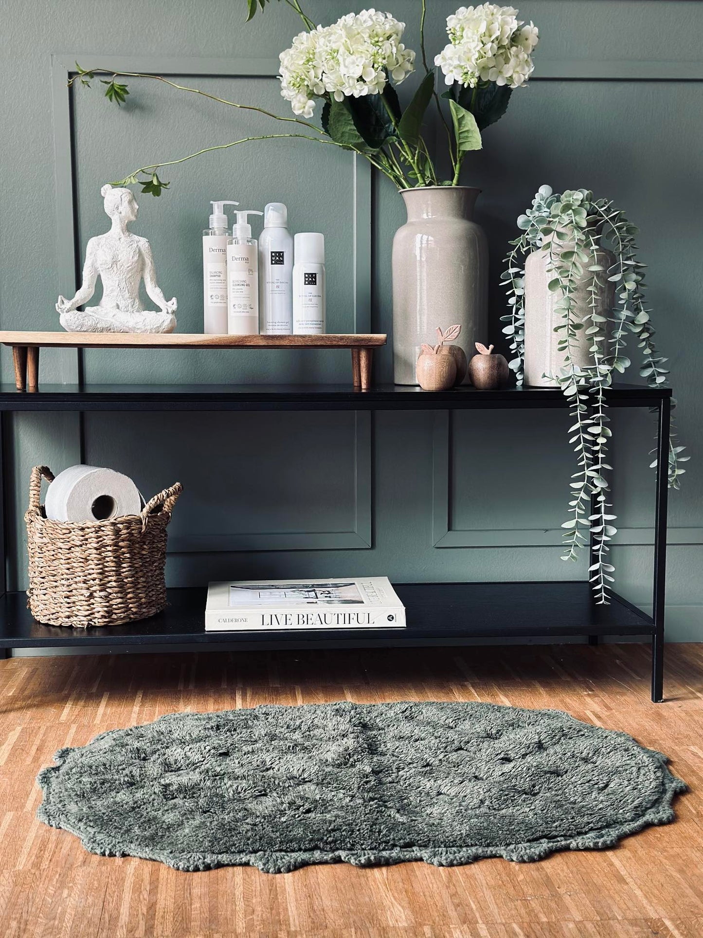 Bademåtte COTTON Oliven