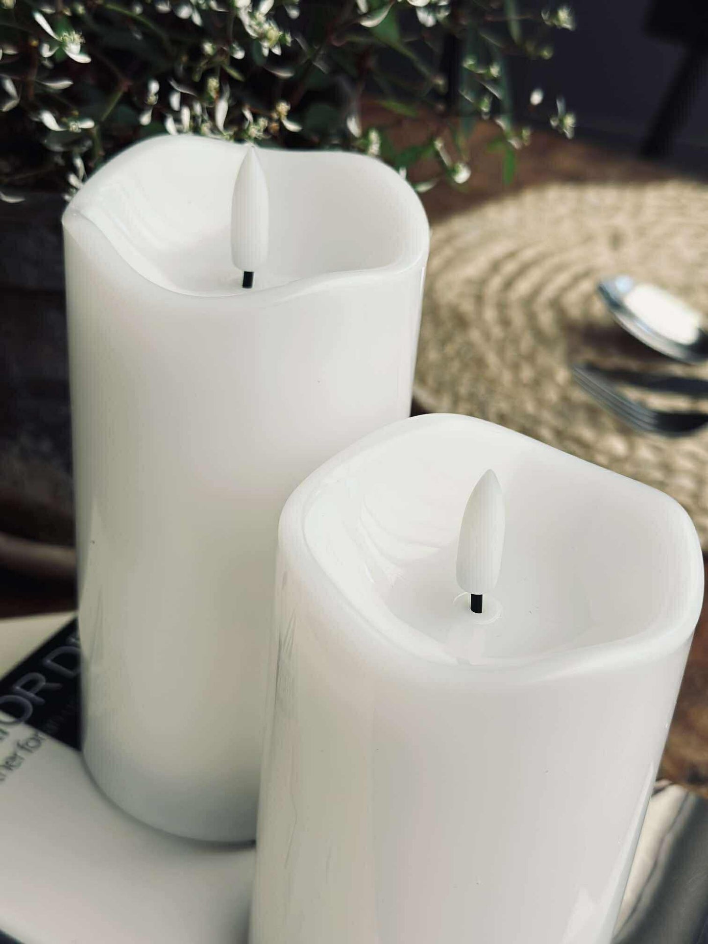 LED Bloklys White TWINKLE - 12,5cm