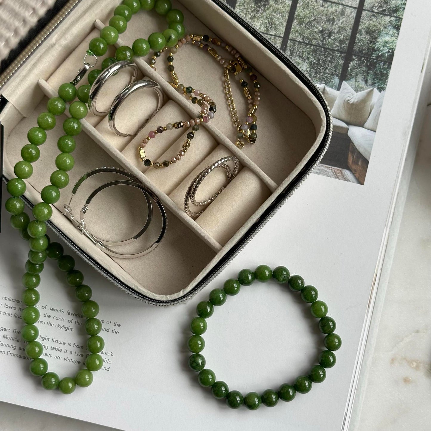 Halskæde Mary Emerald