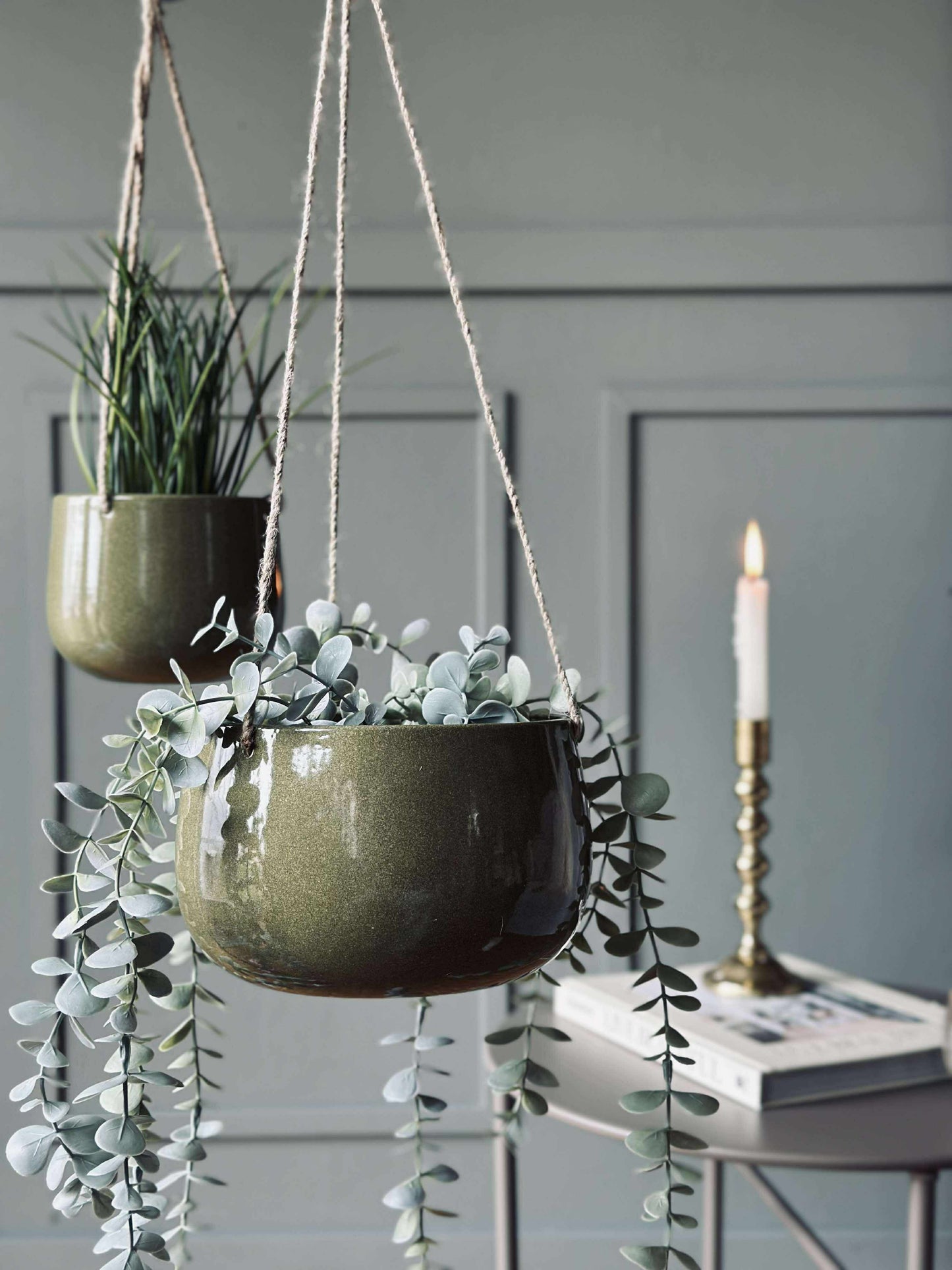 Urtepotte m. Ophæng Grøn  - Flere størrelser