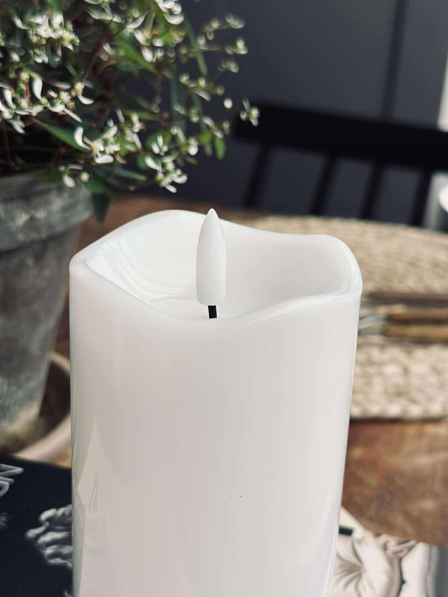 LED Bloklys White TWINKLE - 12,5cm