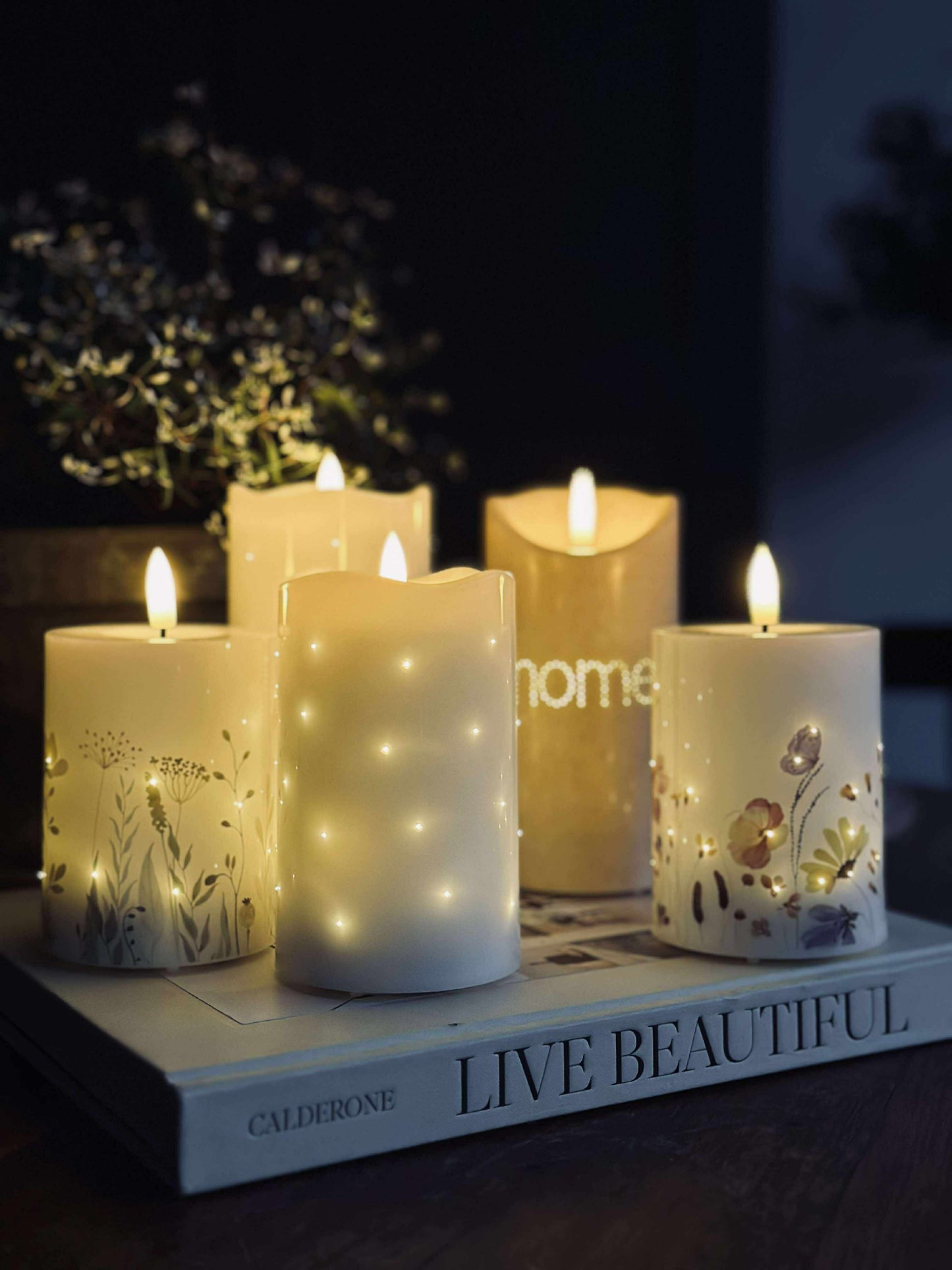 LED Bloklys White TWINKLE 15cm