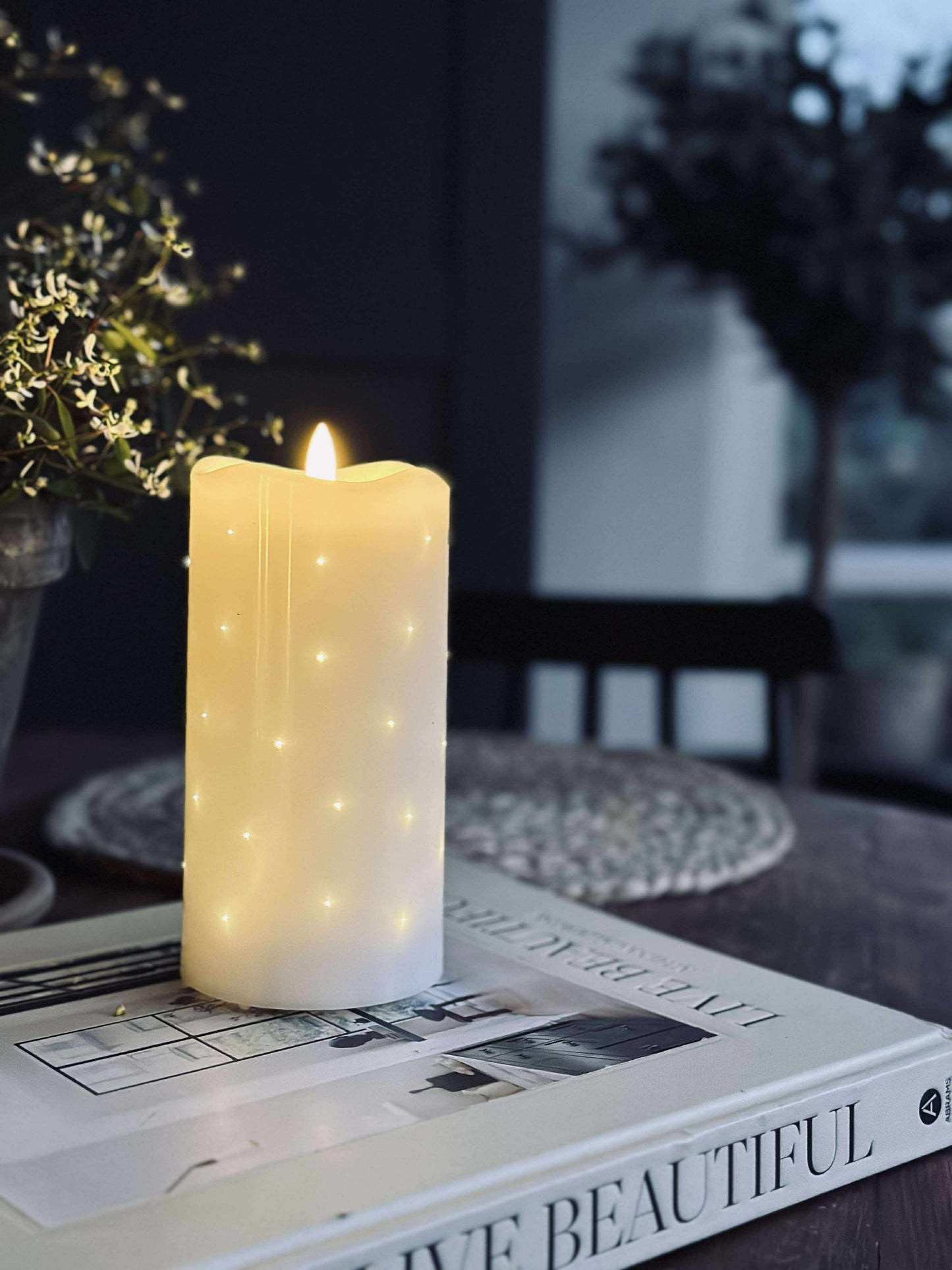LED Bloklys White TWINKLE 15cm
