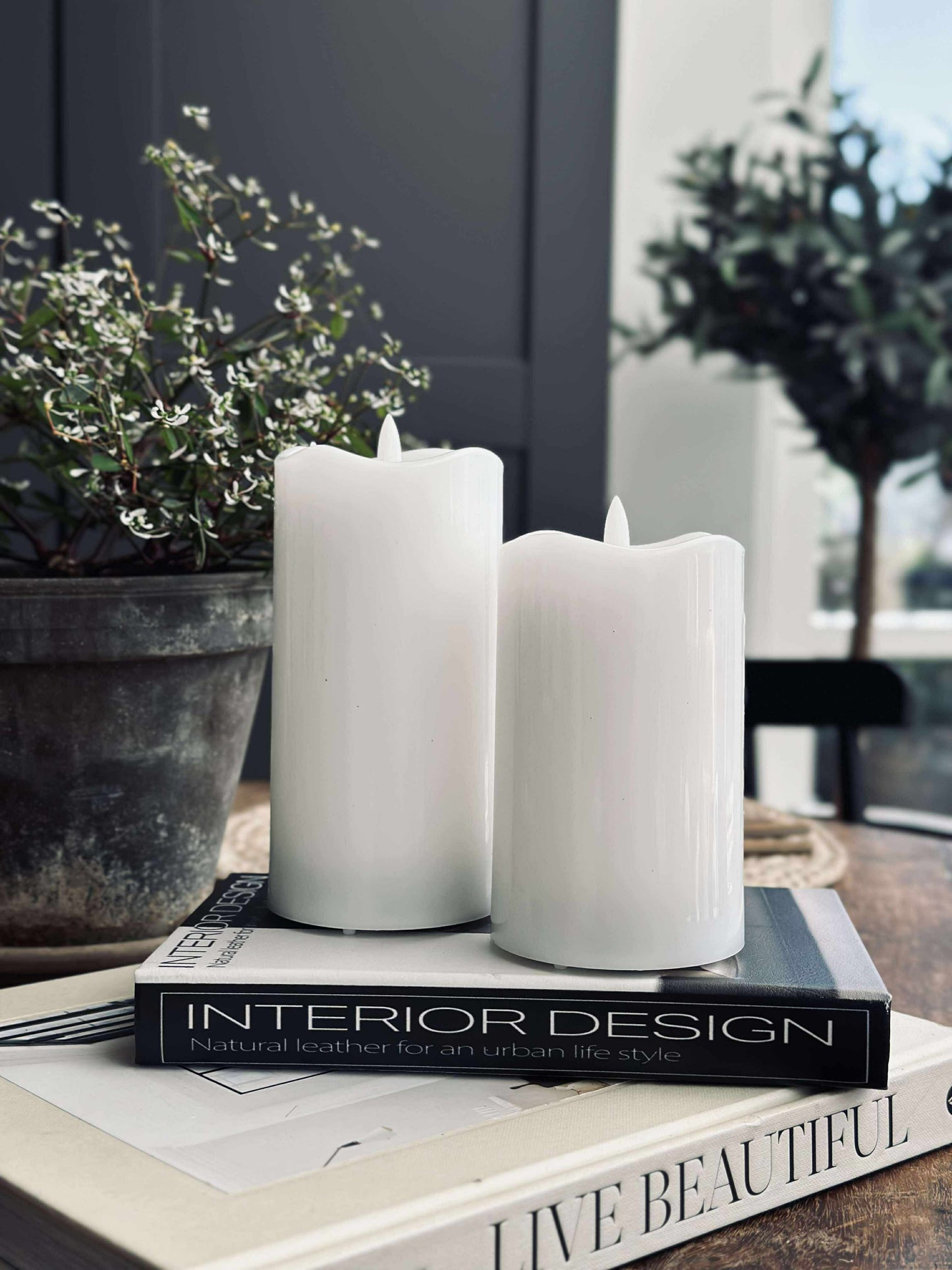 LED Bloklys White TWINKLE - 12,5cm