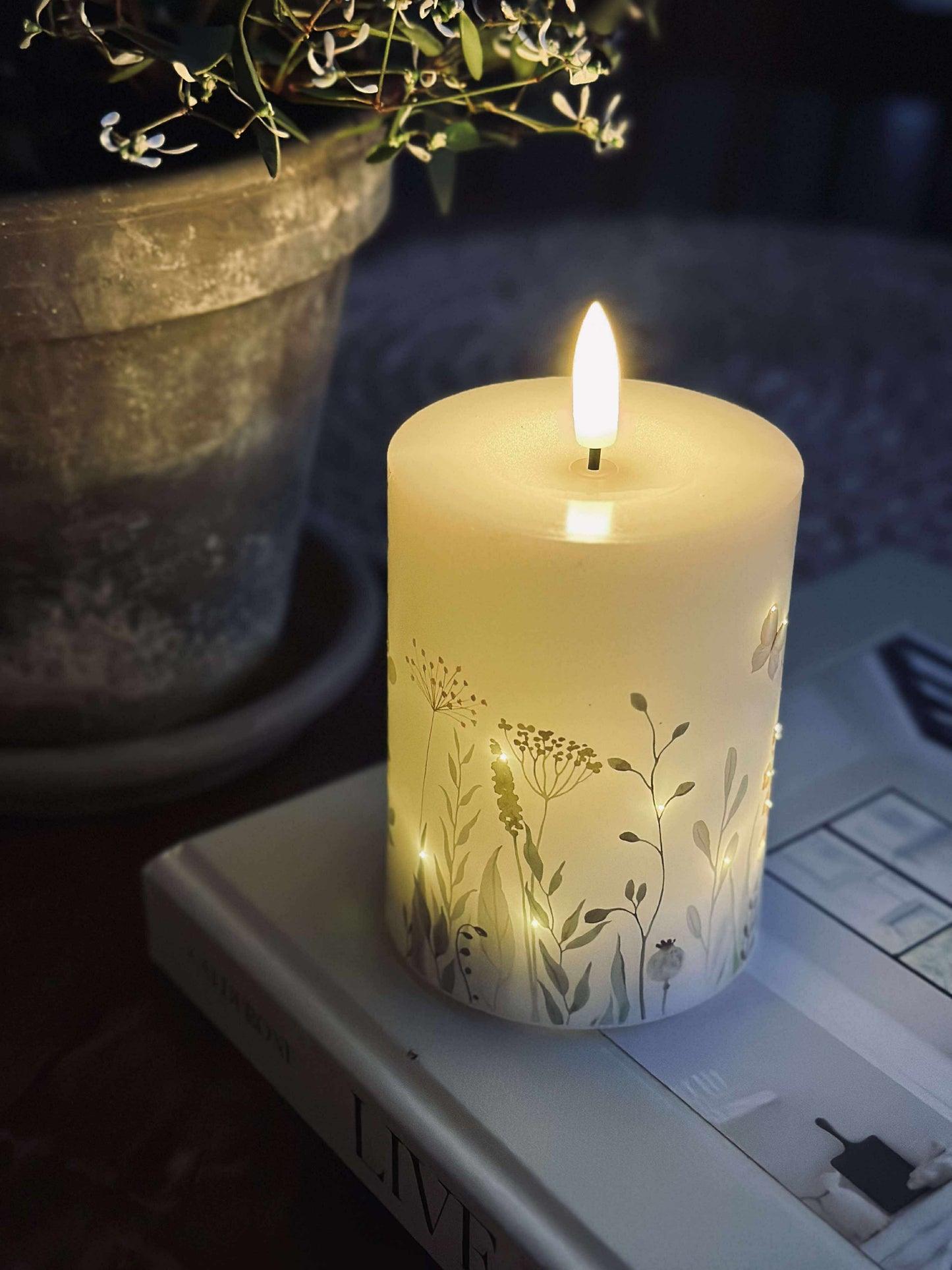 LED Bloklys Twinkle wild flora