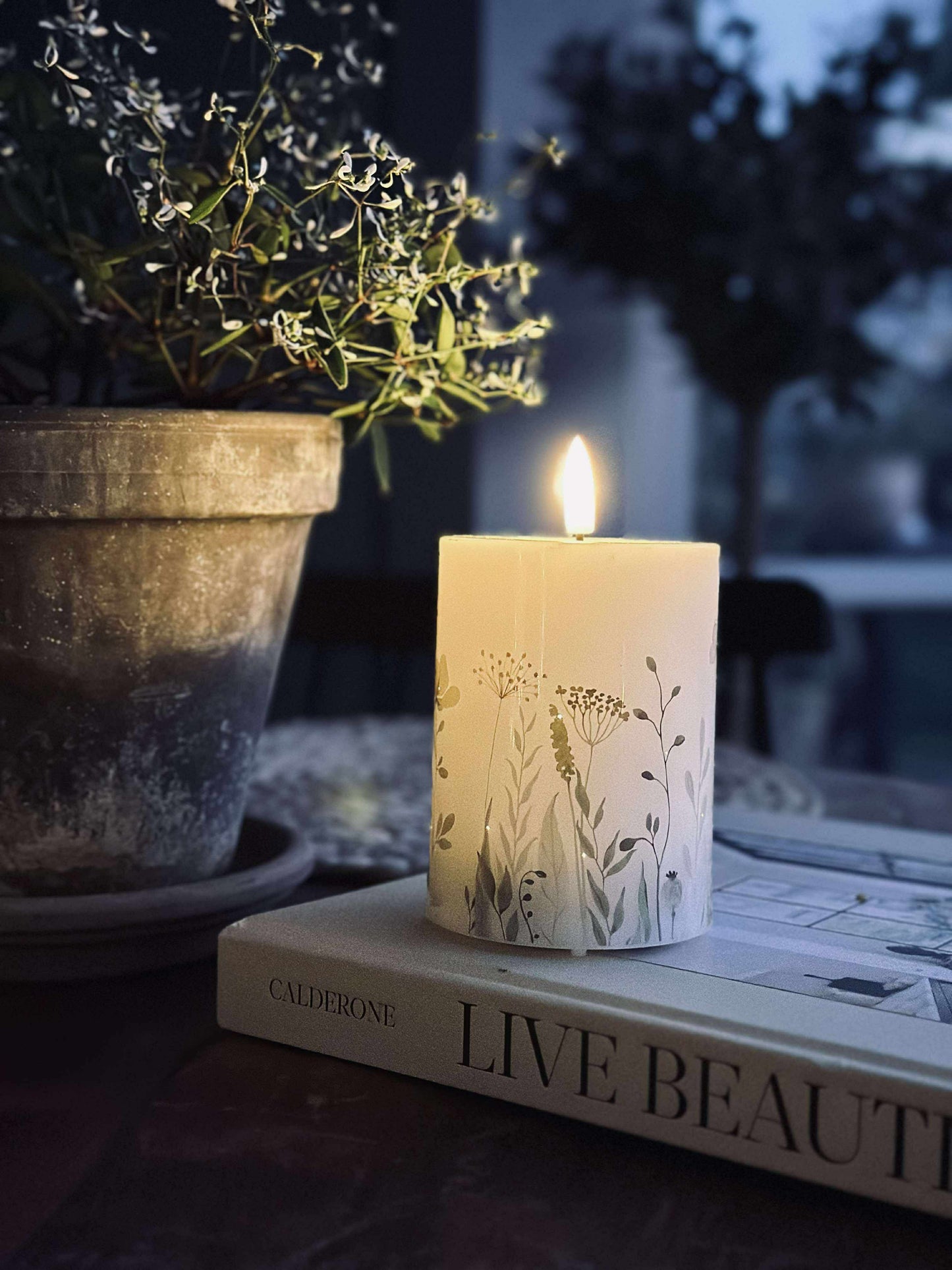 LED Bloklys Twinkle wild flora