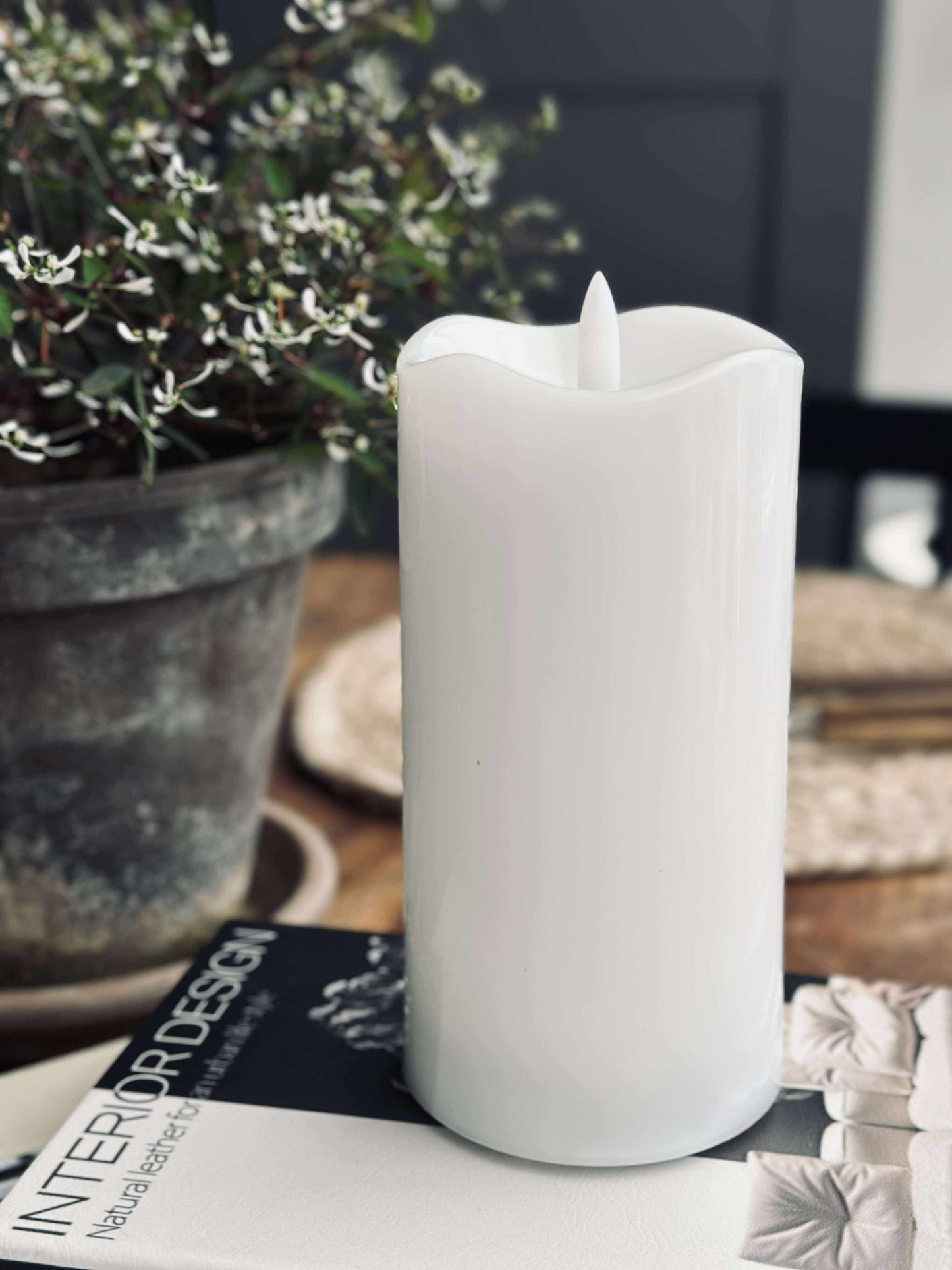 LED Bloklys White TWINKLE 15cm