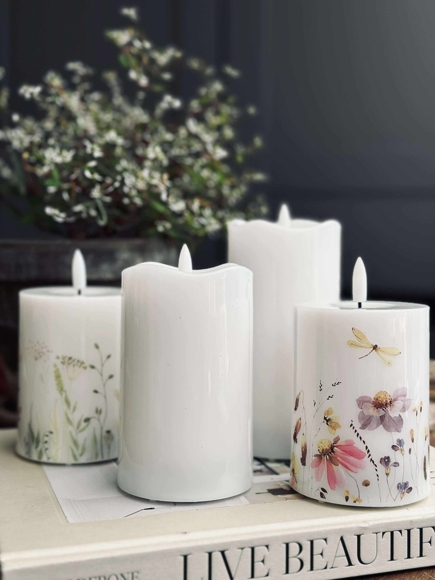 LED Bloklys Twinkle wild flora