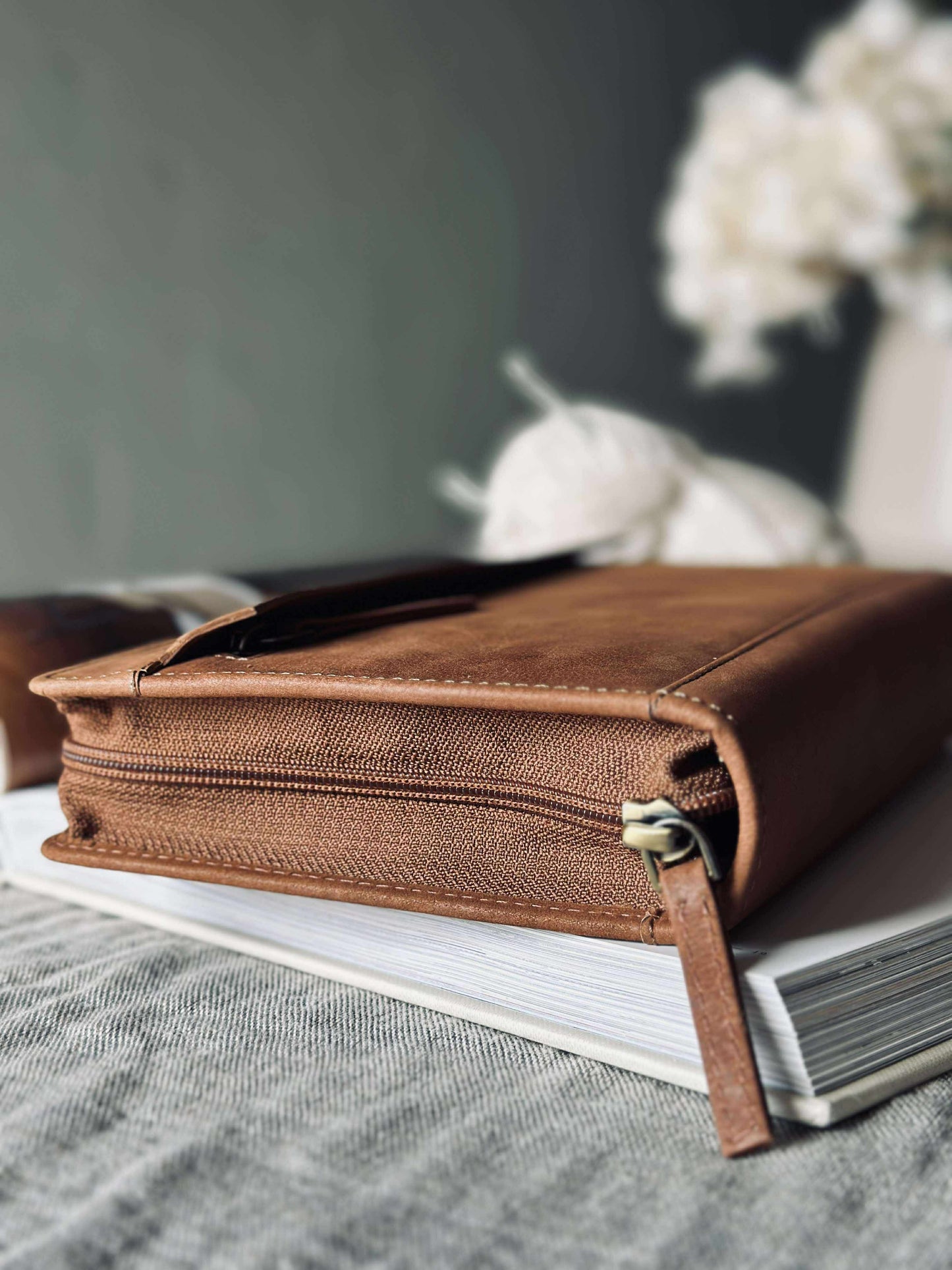 Organiser Cognac Læder