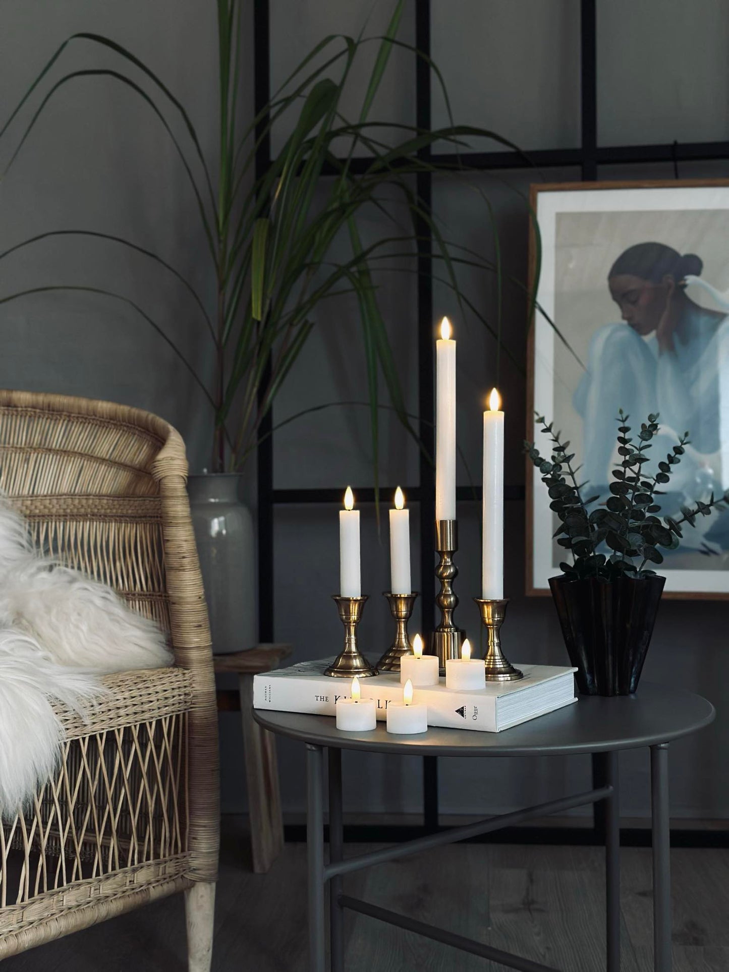 LED Lyspakke med 8 dele - Hvid