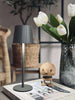 LED bordlampe MILLA Taupe - genopladelig