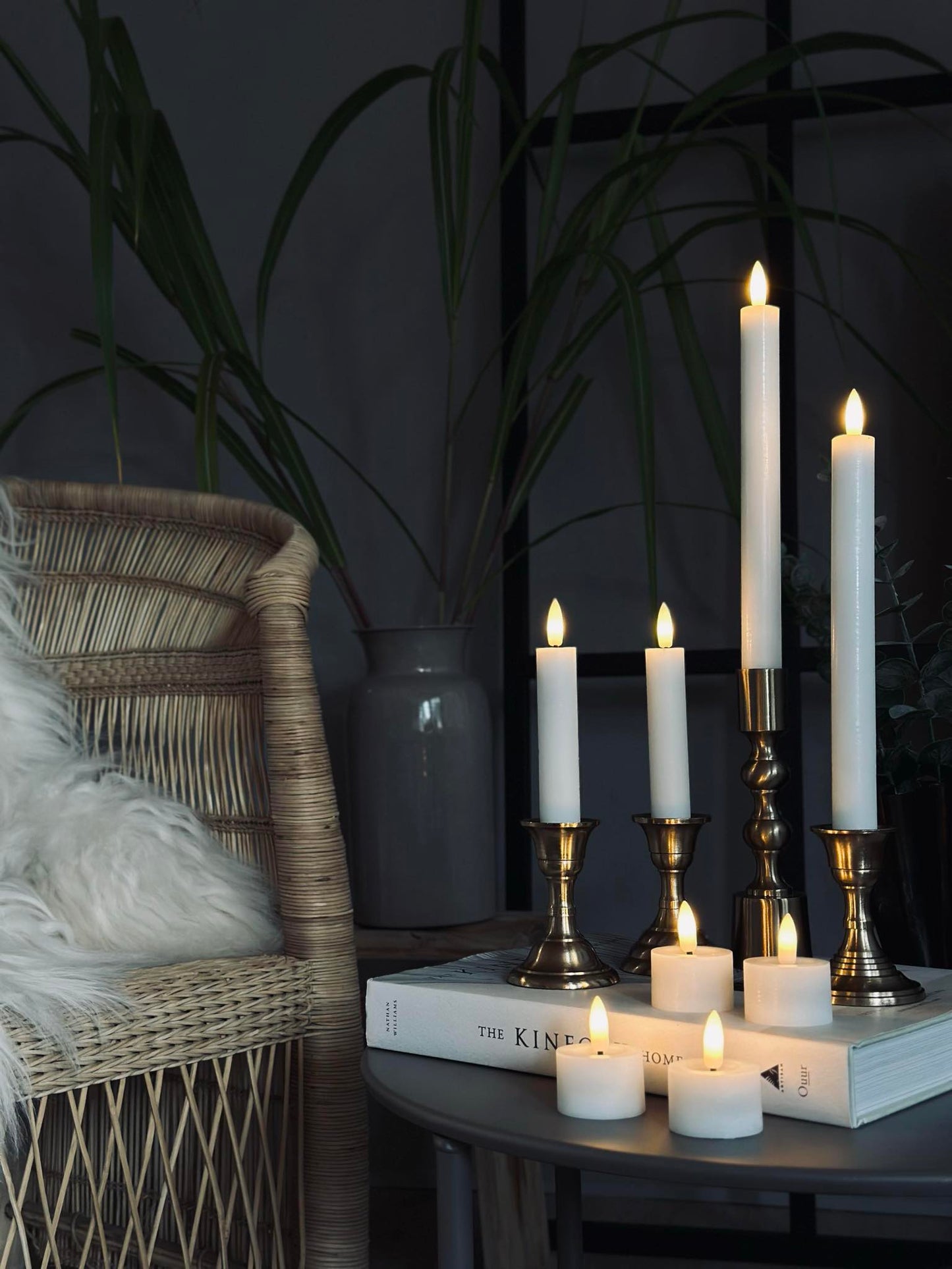LED Lyspakke med 8 dele - Hvid