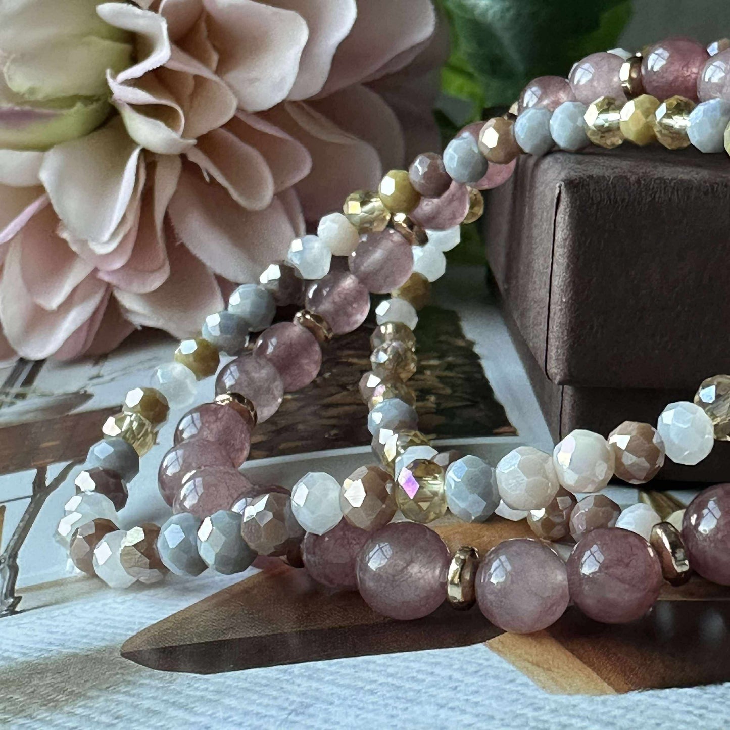 Armbånd Luna Vintage Rose – Sæt med 3 stk
