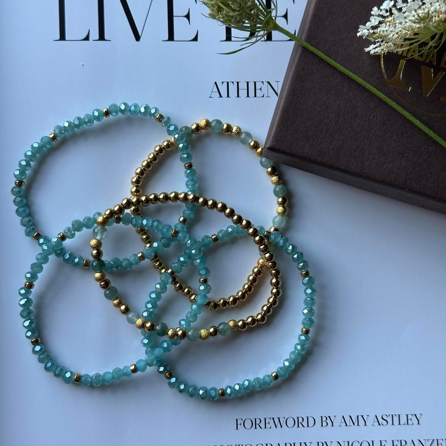 Armbånd Ofelia Aqua - Sæt med 5 armbånd