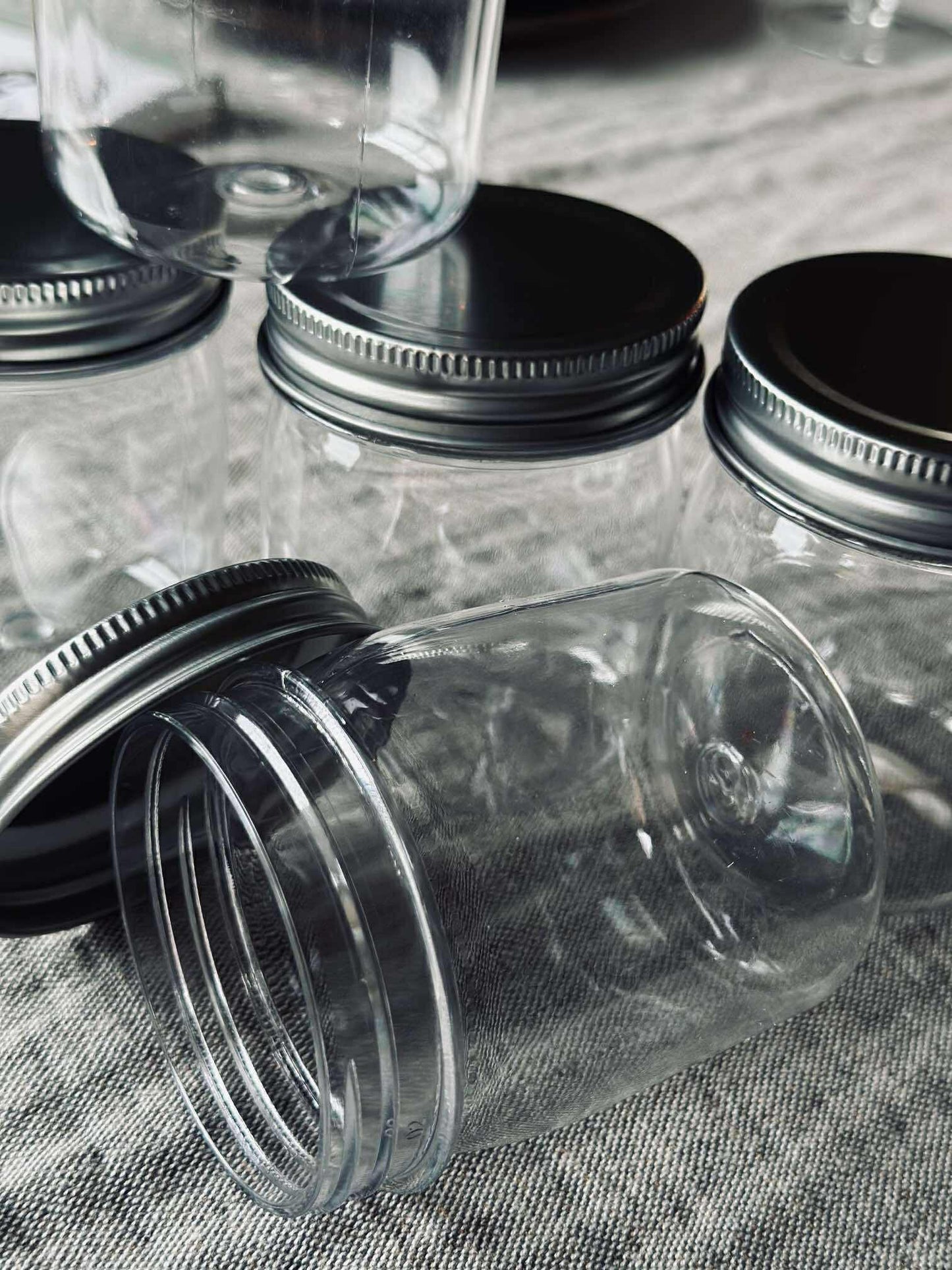 Opbevaringsglas med låg - Sæt af 5 stk.