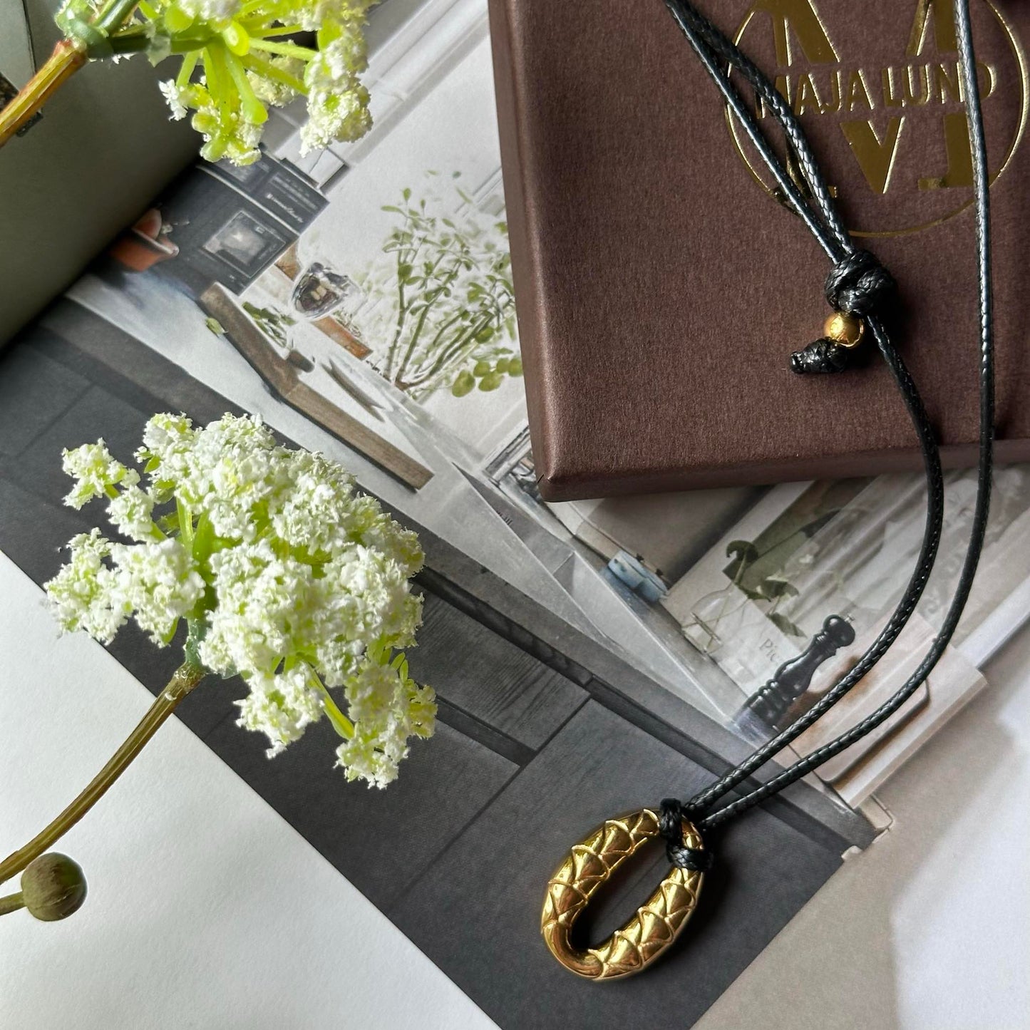 Halskæde Savannah forgyldt