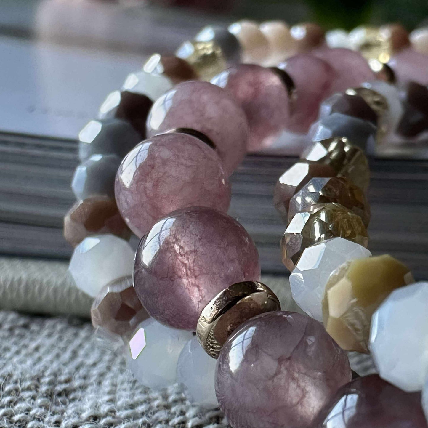Armbånd Luna Vintage Rose – Sæt med 3 stk