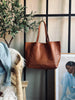 Shopper Daily i blød skind - Cognac