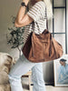 Smuk ruskindsshopper - Cognac