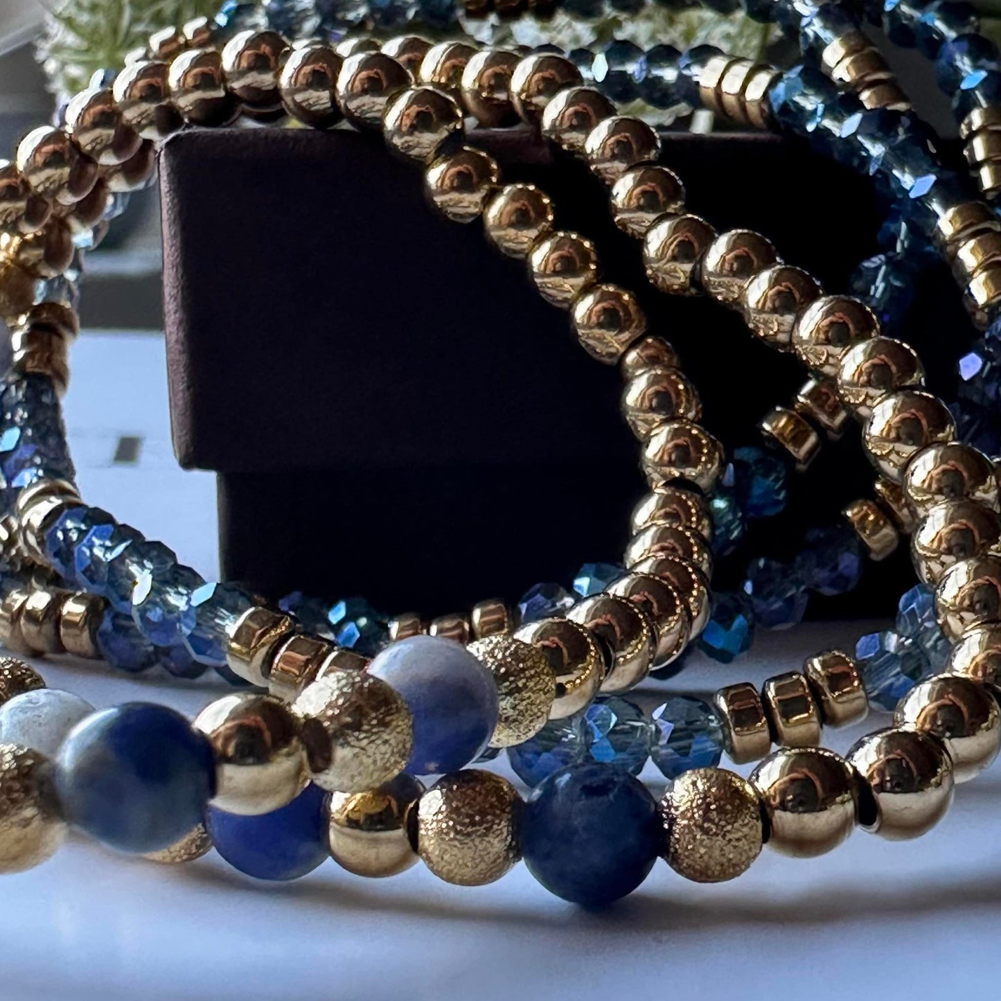 Armbånd Ofelia Navy - Sæt med 5 armbånd