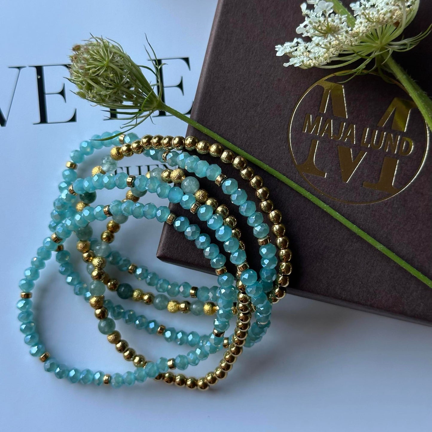 Armbånd Ofelia Aqua - Sæt med 5 armbånd