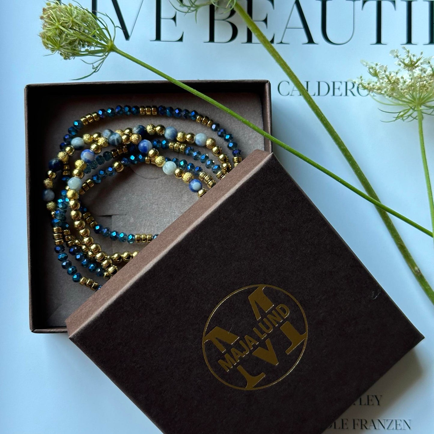 Armbånd Ofelia Navy - Sæt med 5 armbånd