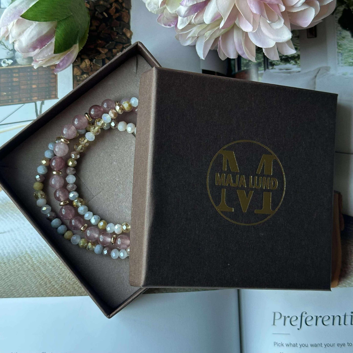 Armbånd Luna Vintage Rose – Sæt med 3 stk