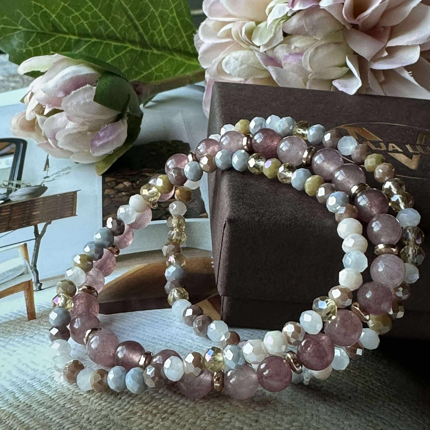 Armbånd Luna Vintage Rose – Sæt med 3 stk