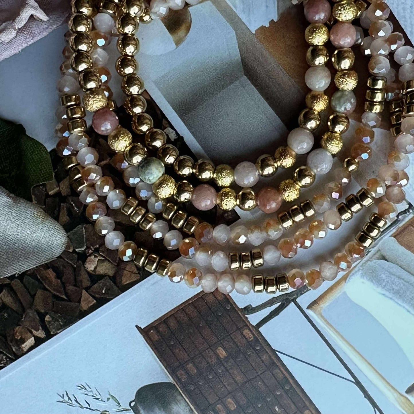 Armbånd Ofelia Natur - Sæt med 5 armbånd