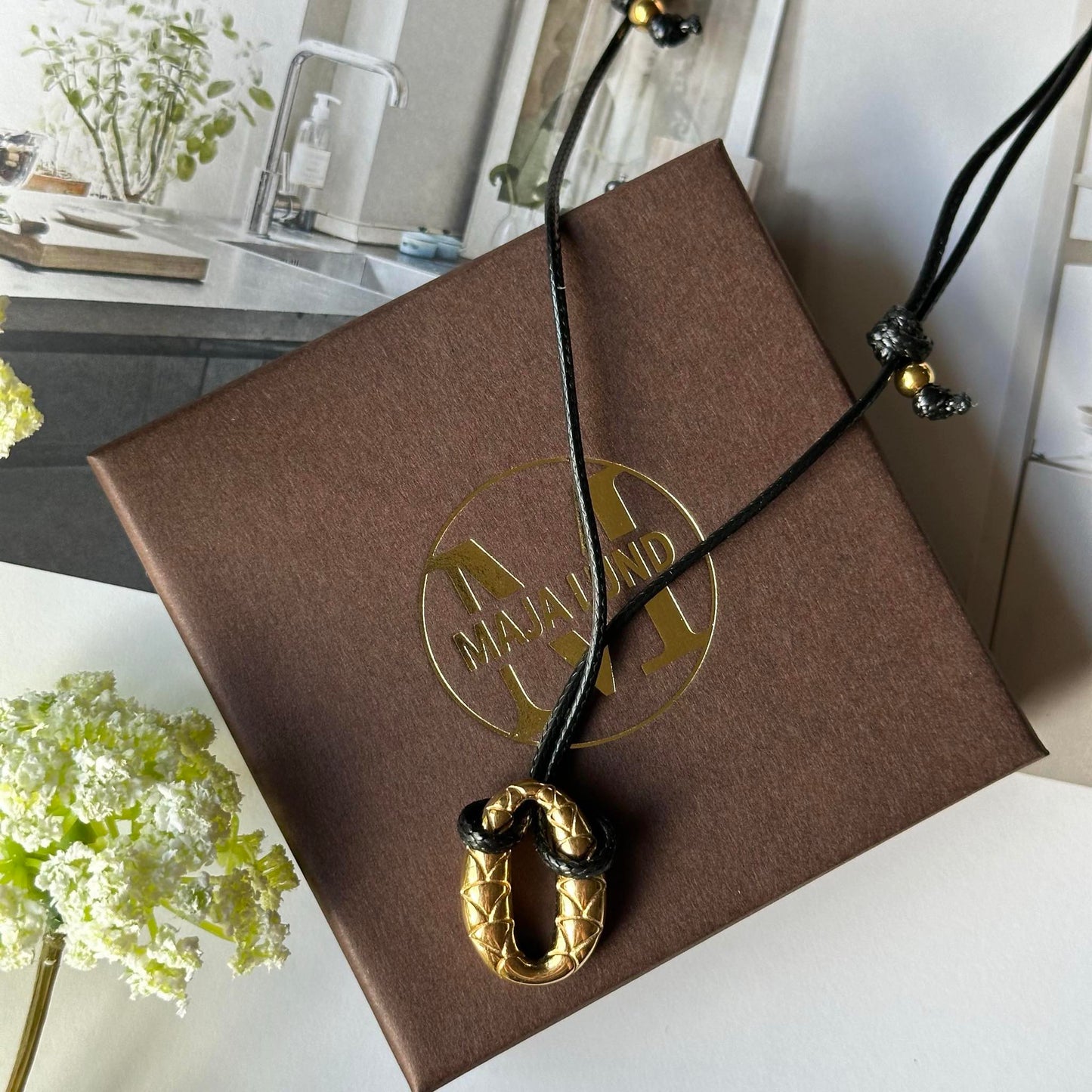 Halskæde Savannah forgyldt