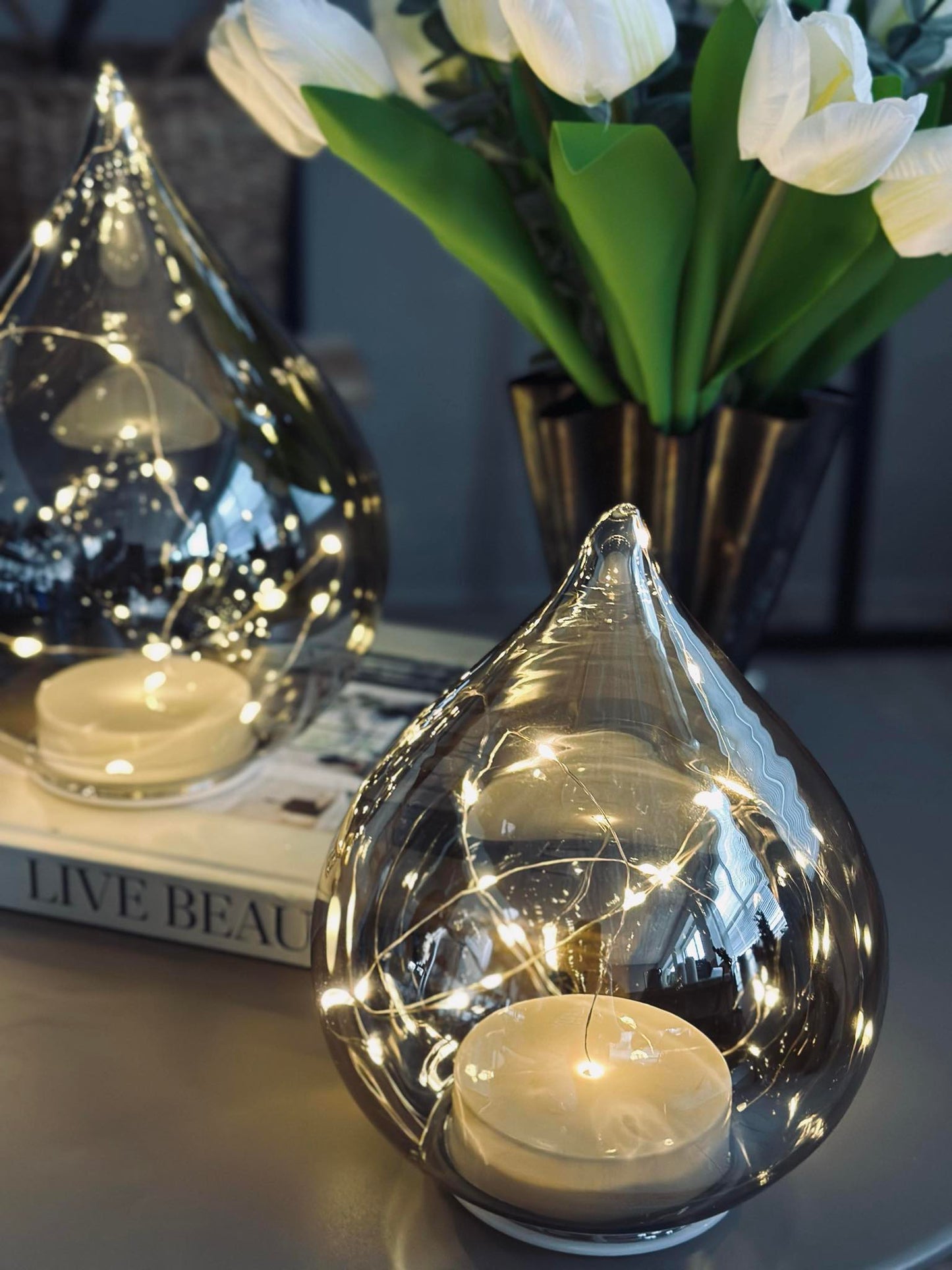 Drop led lampe - 19 cm