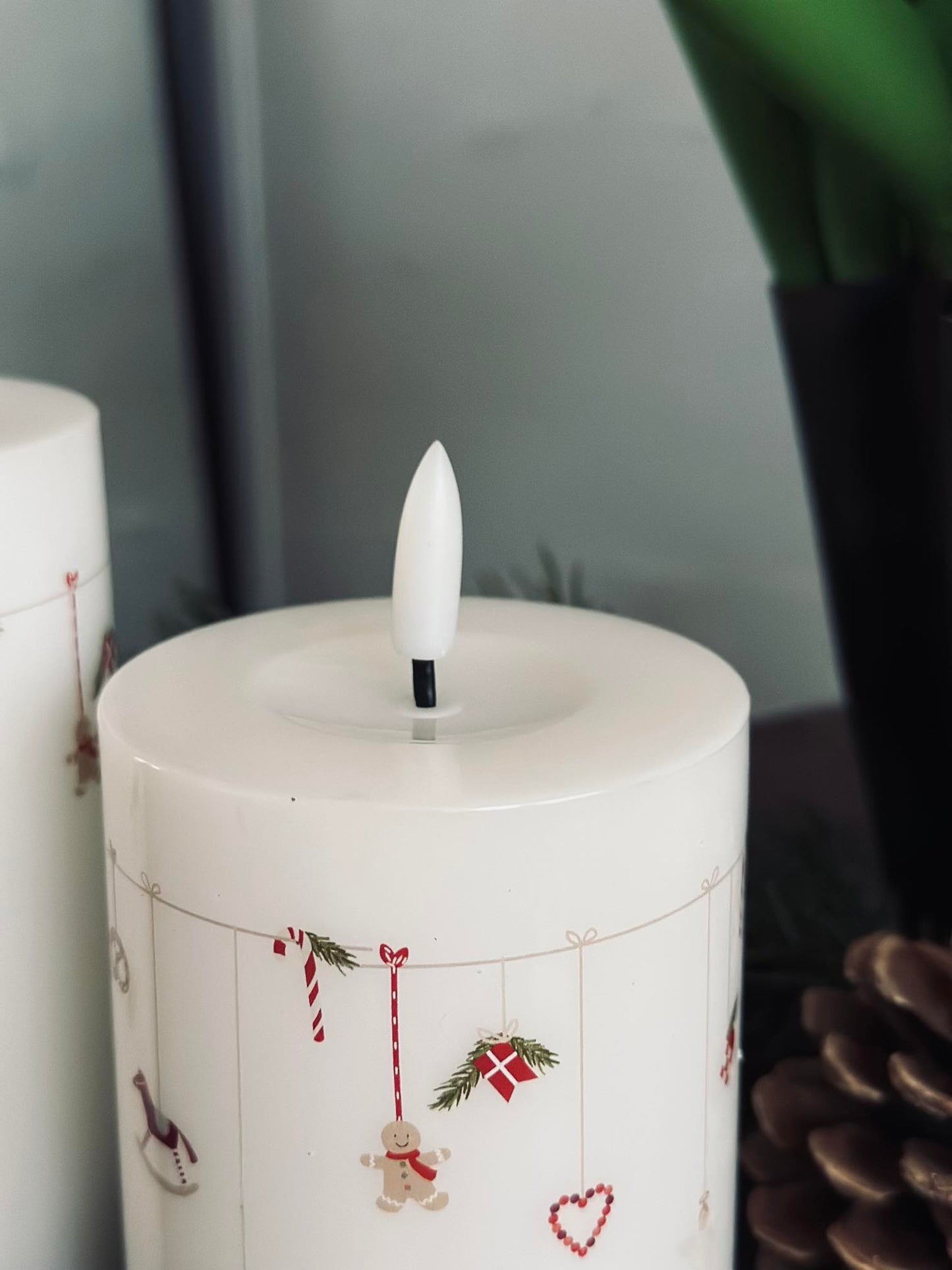 LED Bloklys TWINKLE CHRISTMAS - Sæt med 2stk.