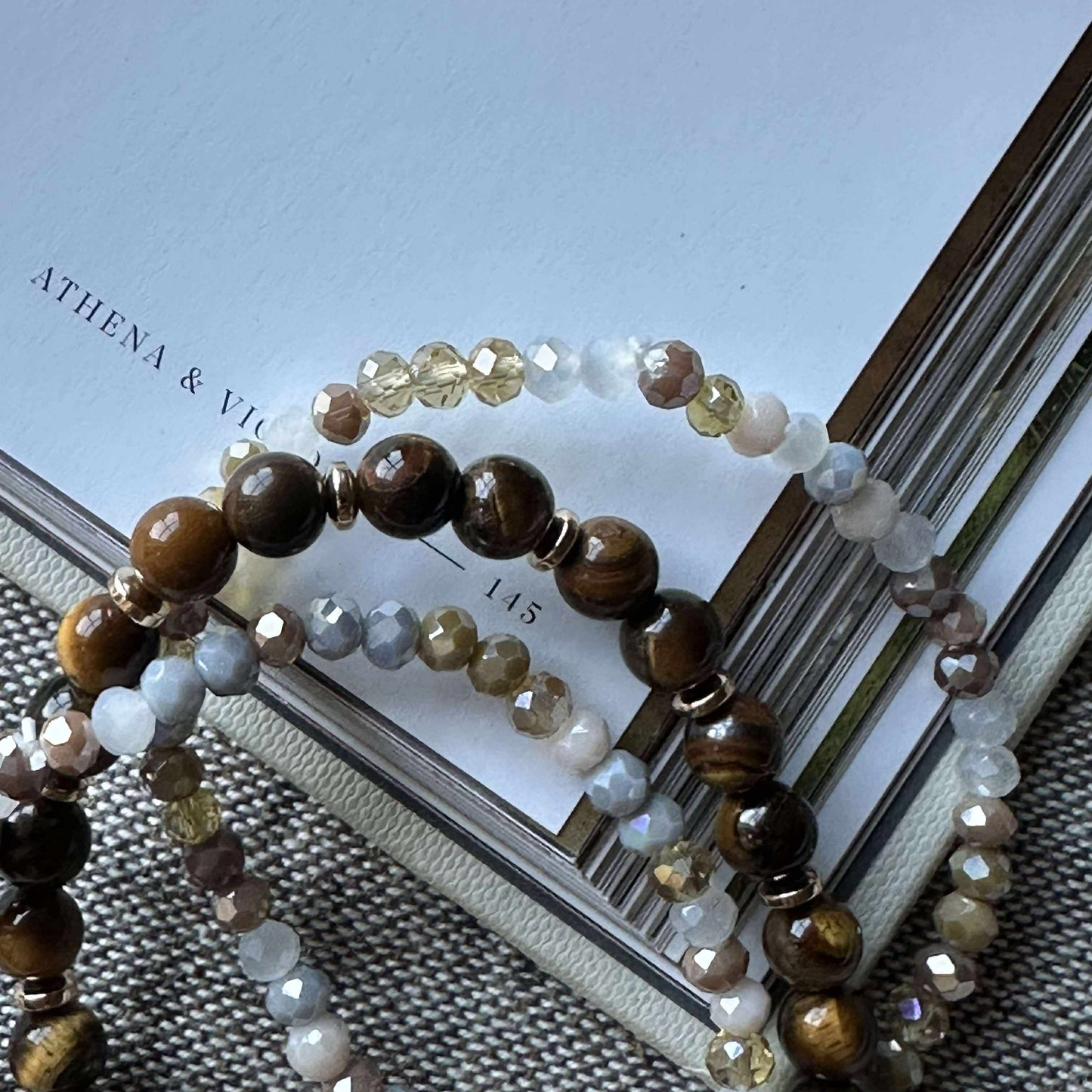 Armbånd Luna Tiger Eye – Sæt med 3 stk