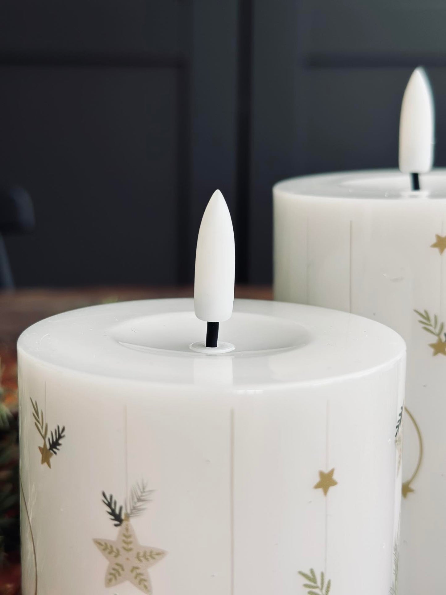 LED Bloklys TWINKLE CHRISTMAS - Sæt med 2stk.