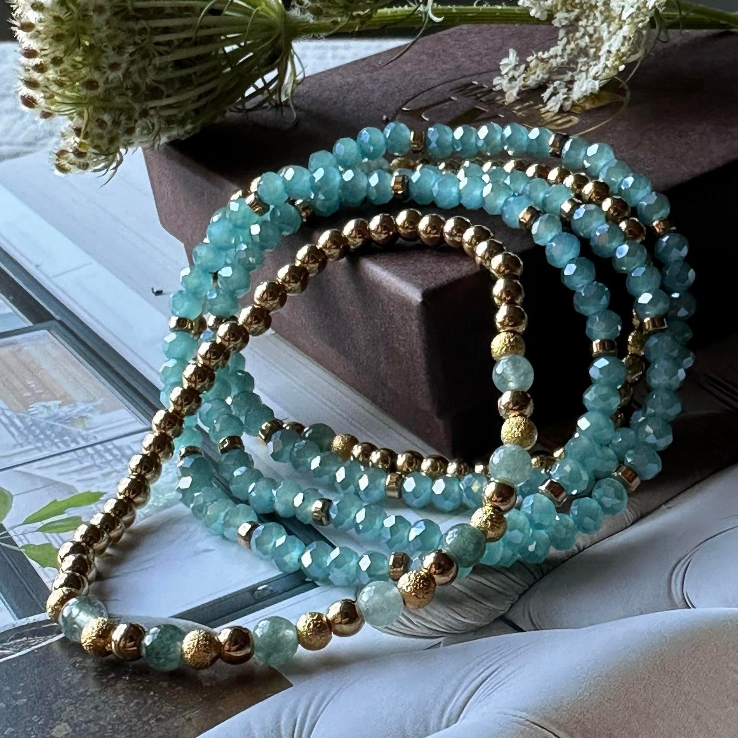 Armbånd Ofelia Aqua - Sæt med 5 armbånd