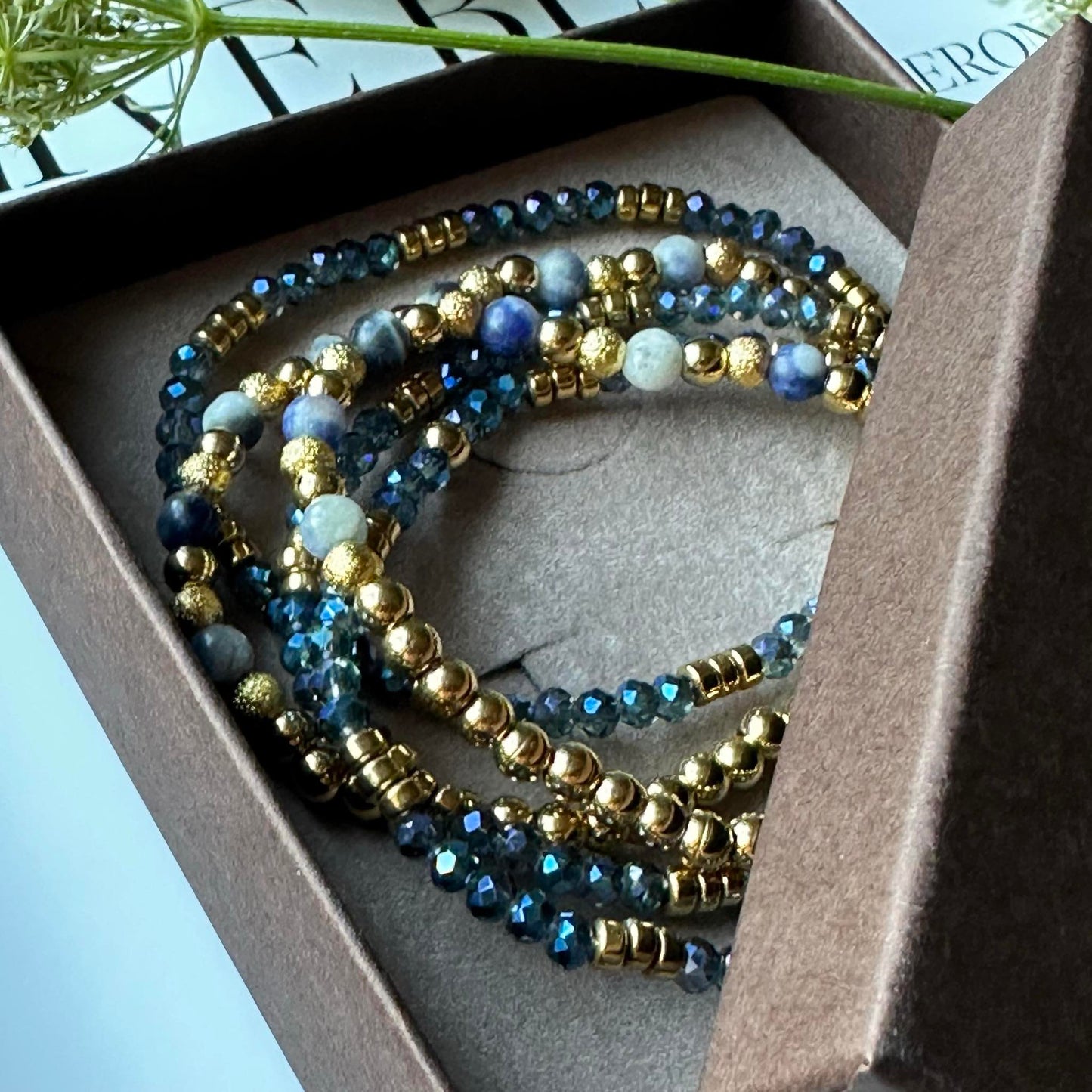Armbånd Ofelia Navy - Sæt med 5 armbånd