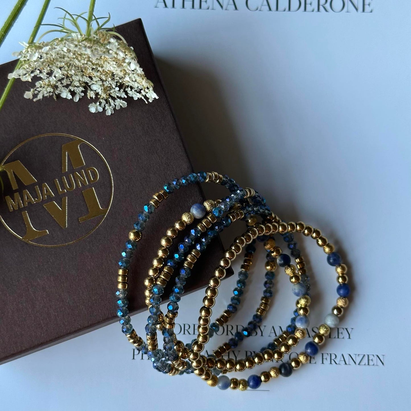 Armbånd Ofelia Navy - Sæt med 5 armbånd